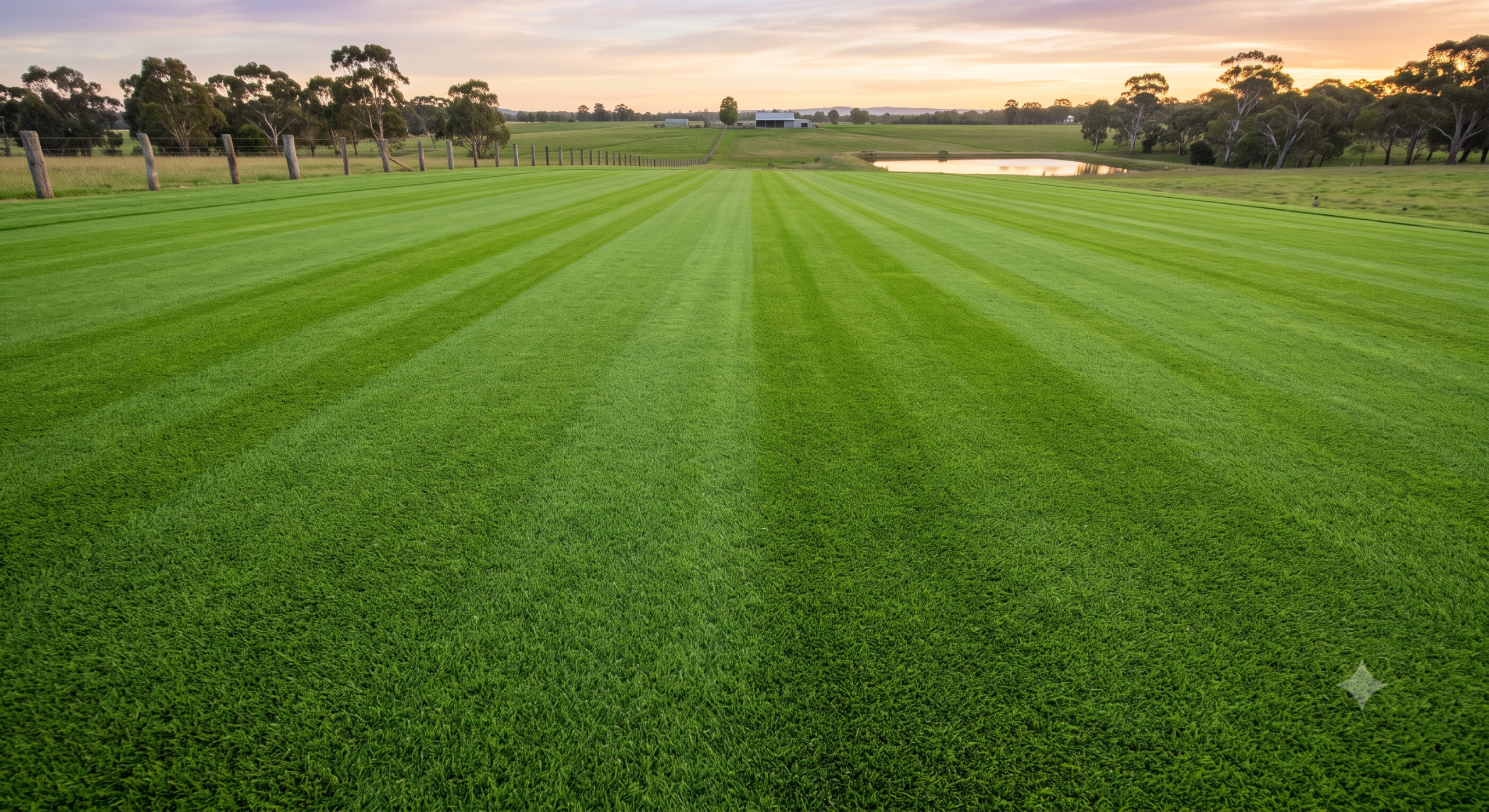 Perfectly mowed turf with mowing stripes — Autonomous Turf Solutions